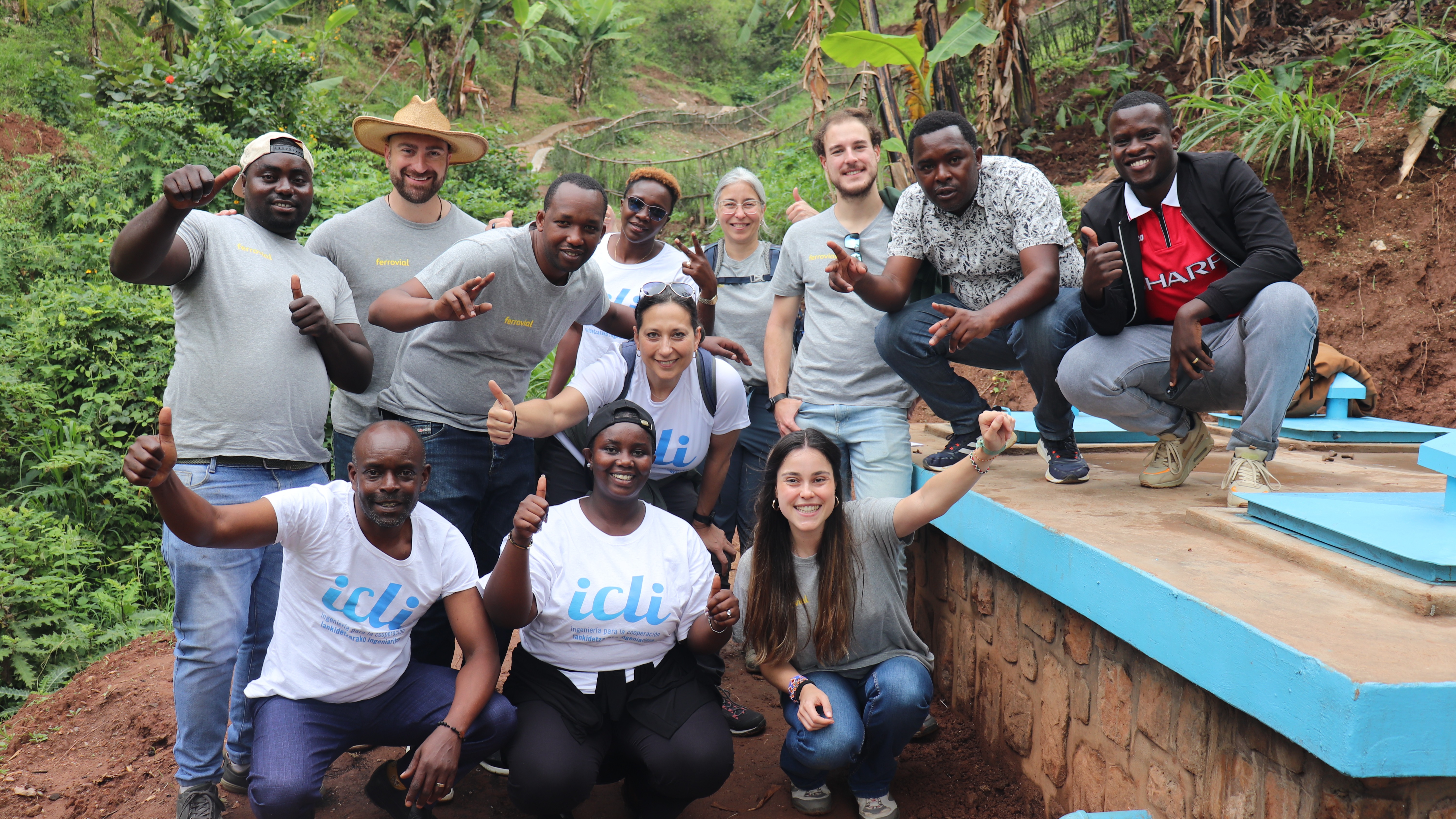 Visite de la délégation de Ferrovial et ICLI dans les projets de partenariat avec la LWF au sein du Diocèse de Kabgayi